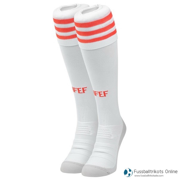 Spanien Socken Auswarts 2018 Weiß Fussballtrikots Günstig